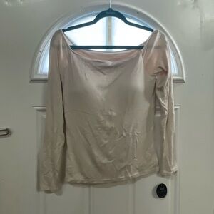 Klassy Network Cream Long Sleeve Women's Top